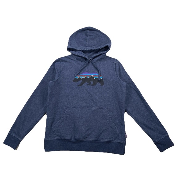Patagonia Tops - Patagonia Fitz Roy Bear Midweight Hoody Navy Blue Women's (Read Desc)